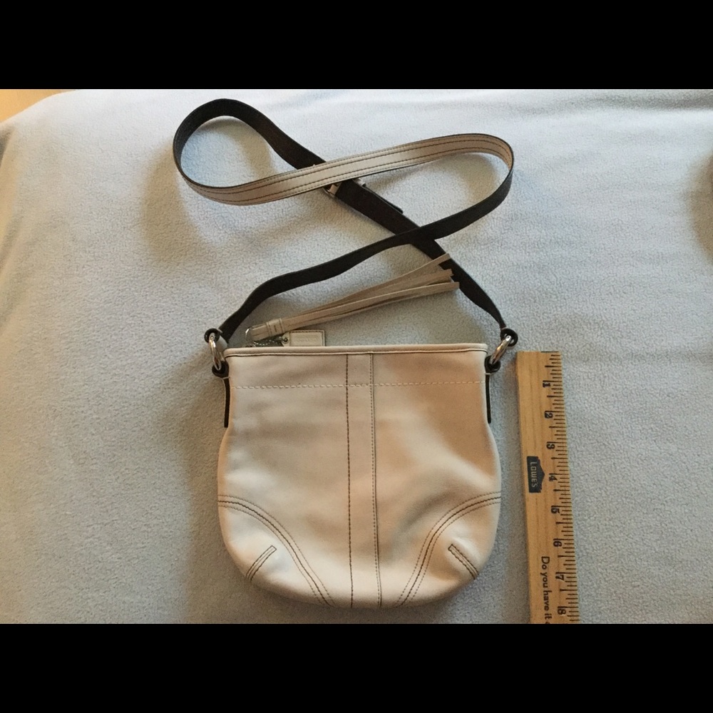Coach White Leather Crossbody Gem